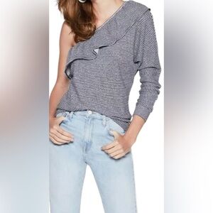 NWOT Joie Aleena striped one shoulder long sleeve top